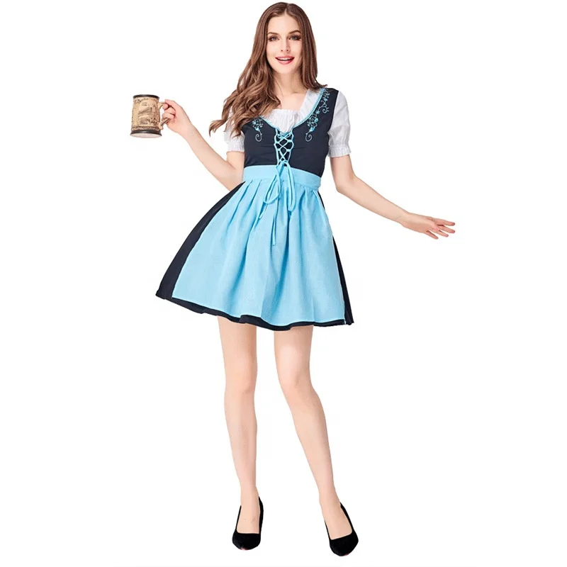 Halloween Costume Beer Maiden Costume  German Dirndl Dresses Bavarian Costume Dress Oktoberfest Outfits Beer Girl