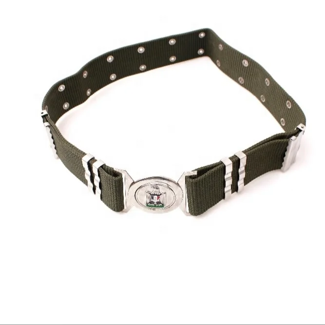 customized logo iron buckle military belt multiple air hole polyester straps waistband factory decorative belts outlets steel