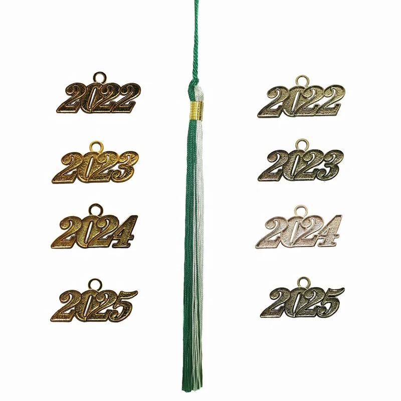 Green/Royal blue /white  multicolor Color  Graduation Tassels   tassels for graduation