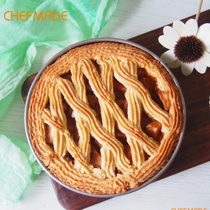 champagne gold 6 Inch Non-stick Round Bakeware Pizza Pan carbon Steel Kitchen Baking Tray