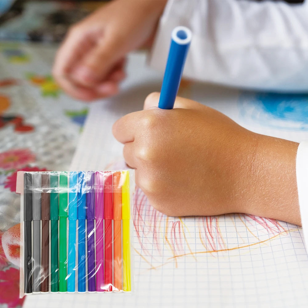 2023 Cute Kids Painting School Pencil Storage Pouch With Double Zipper Custom Design Boys And Girls Pencil Case