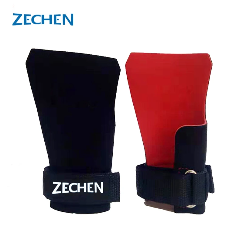 Microfibre leather gymnastics fingerless hand grips for cross fit