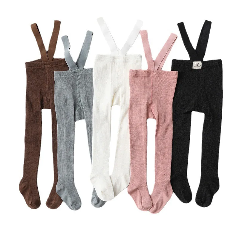 Оптовая продажа, колготки карамельного цвета в рубчик с логотипом на заказ, колготки, леггинсы, хлопковые детские колготки с подтяжками, органические