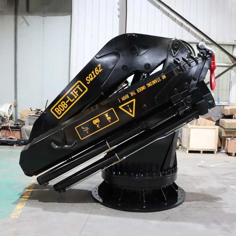 Bob-Lift Hydraulic Ship Deck Crane Knuckle Boom Marine Crane 16 Ton Boat Marine Crane With Remote Control