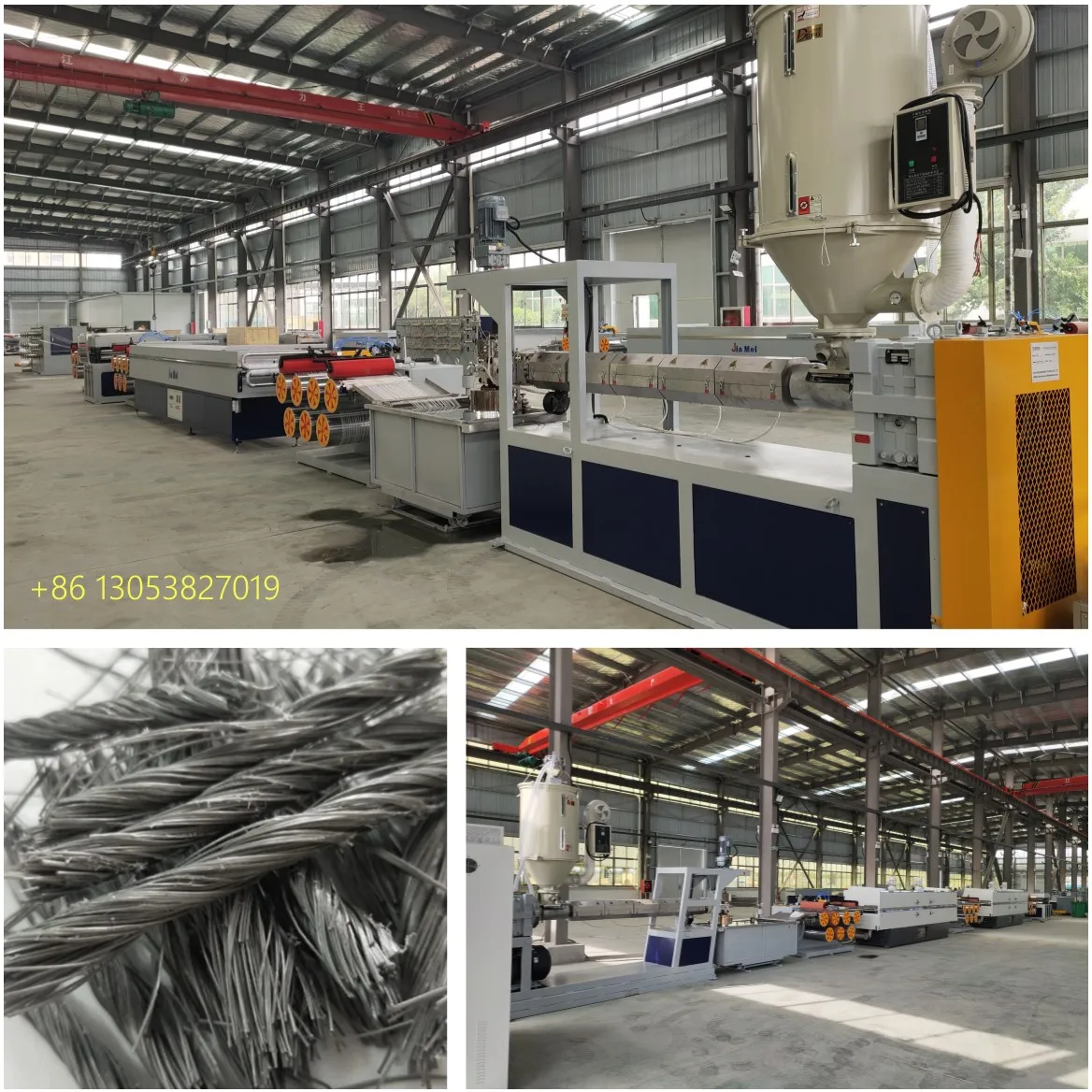 Bunched twisted Macro synthetic fiber manufacturing machine reinforced concrete fibre production line