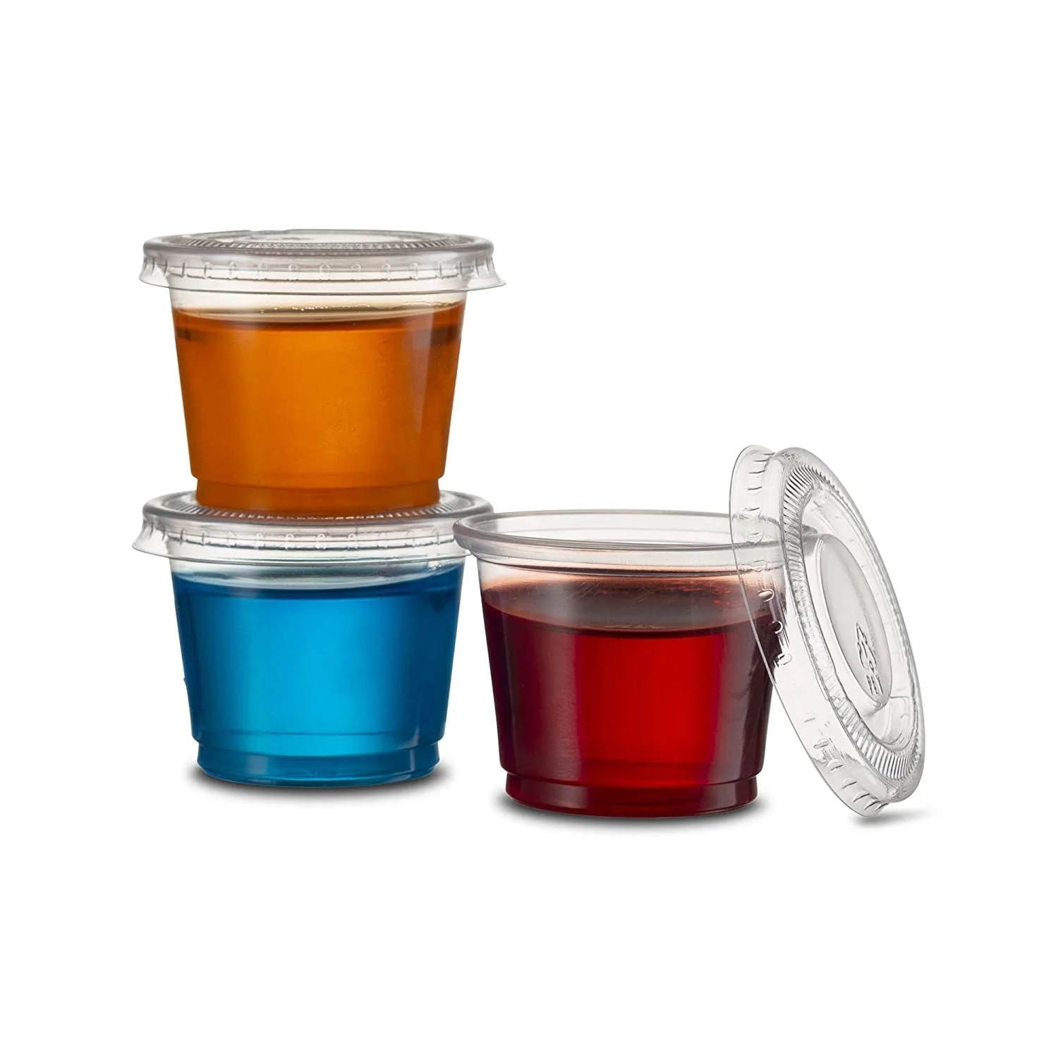 Factory Cheap Price Transparent Sauce Containers Disposable Plastic Portion Cup with Lids