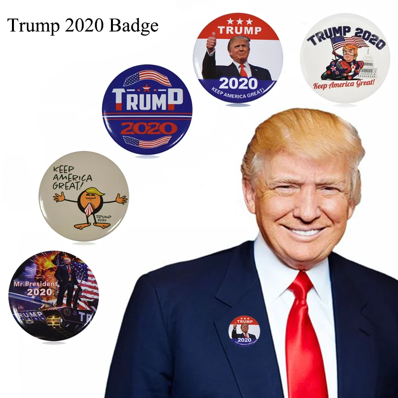  Заводская настраиваемая кнопка значки с изображением Трампа 2021 жестяная американского для рекламных