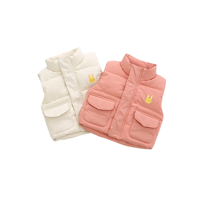 
Solid color thicken thermal autumn warm 0-3-year old baby unisex vest sleeveless O-Neck wholesale baby vest 