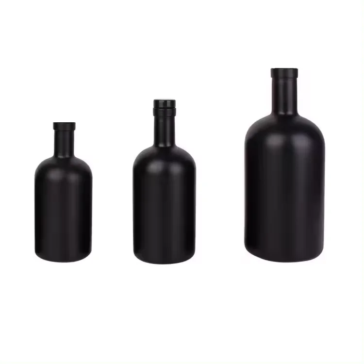 Wholesale spraying 75CL 70CL Glass Liquor Bottle Glass Brandy Gin Rum Spirits Tequila Vodka glass Bottle With Lid