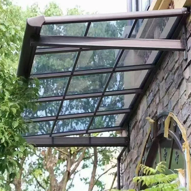40*60 Aluminum frame window door polycarbonate PC rain awnings canopy price for porch awning