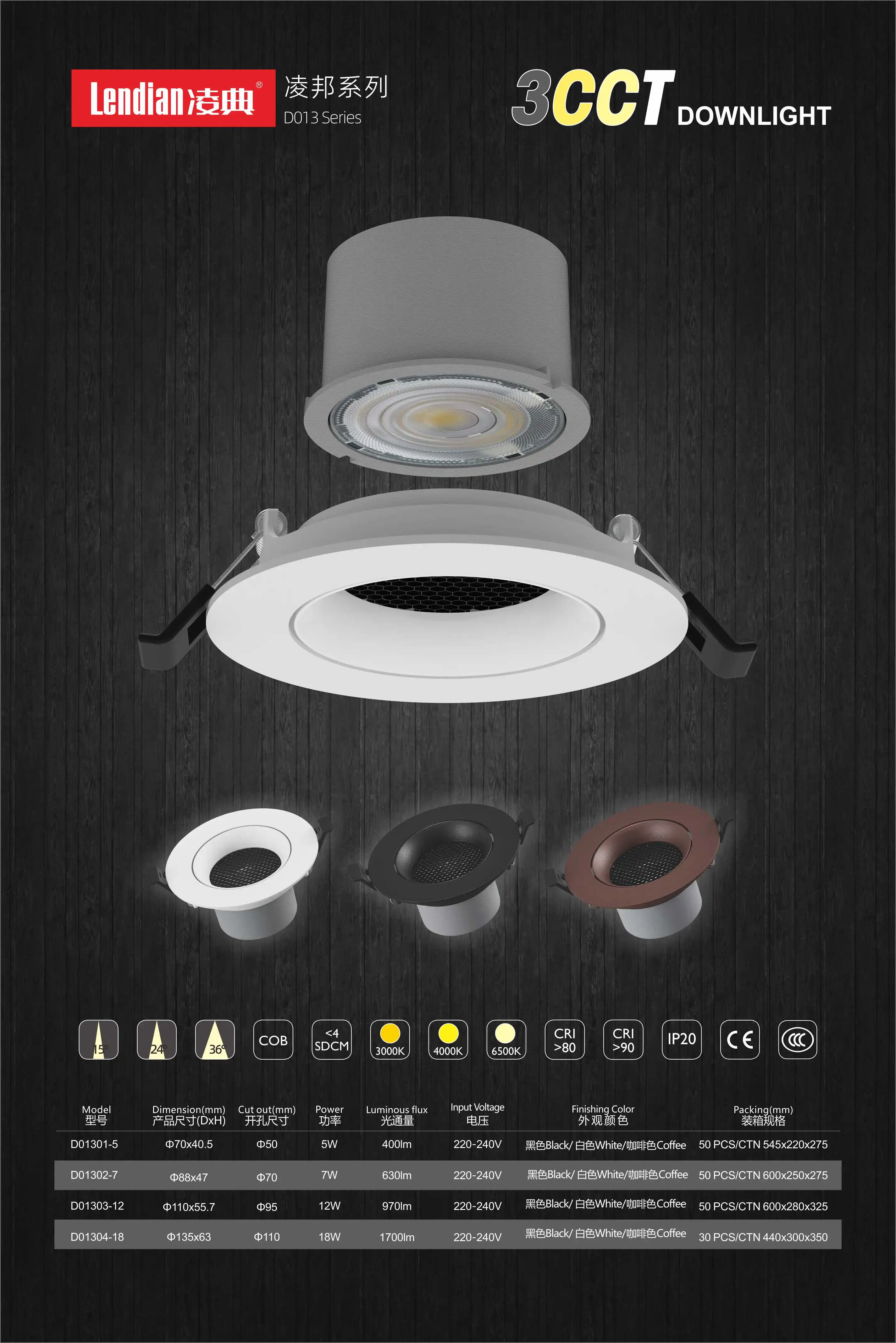 Ceiling Embedded Round Recessed Honey Light Led Downlight 9W 12W Ceiling Lamp Spot Light for Home Lighting