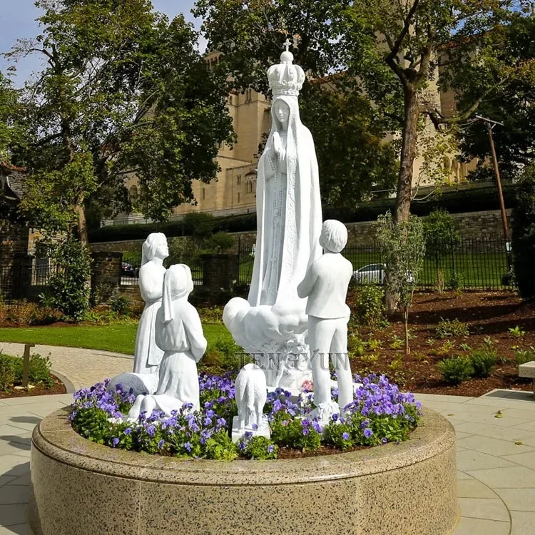 Outdoor hand carved religious life size marble our lady of fatima statues for sale (1).jpg