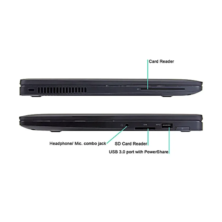 Cheap Notebook Gamer Wholesale Direct Price i5 i7 8G 16G 256GB 500GB 1TB SSD Refurbished Laptop for Dell Latitude E7470