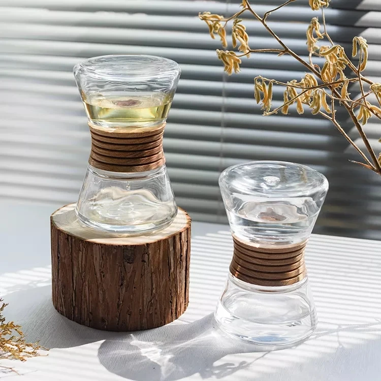 Luxury Home Decor Perfume Fragrance Natural Essential Oil Empty Glass Bottle Hourglass Reed Diffuser