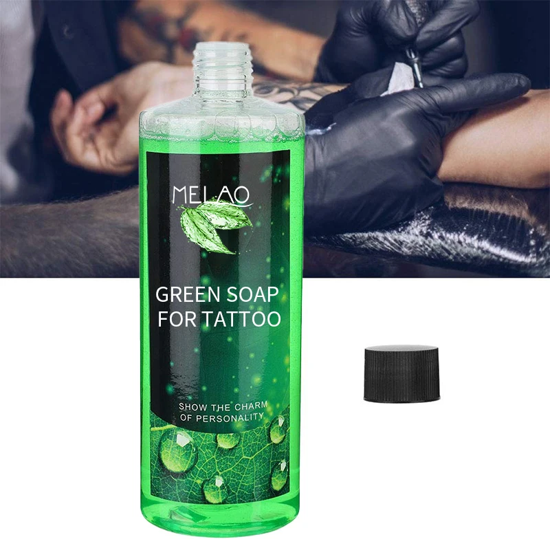 Green Foam Tattoo Soothing Solution Tattoo Green Soap Skin Clean 500ml for Tattoo Aftercare