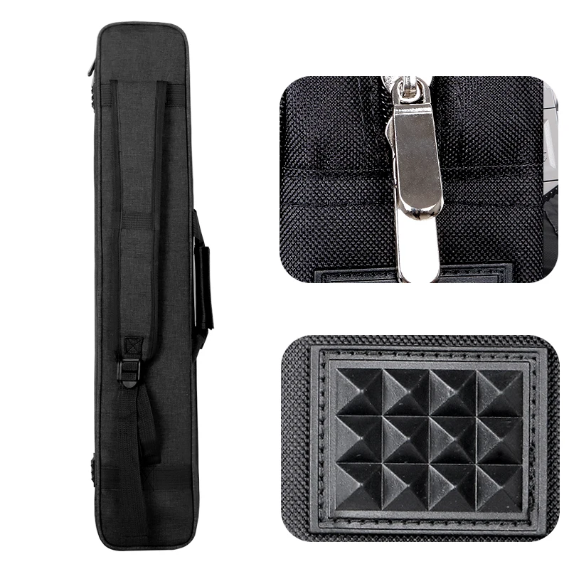 Basic model can be customized simple 7 hole 3*4 waterproof fabric portable portable snooker cue bag soft billiard cue case