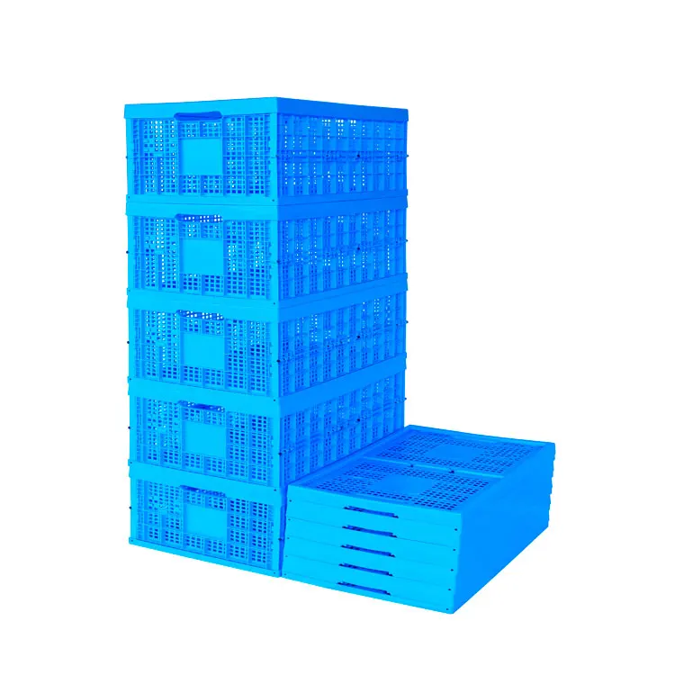 Hot sale moving heavy duty hdpe large mesh fruits vegetable foldable collapsible plastic pallet fruits vegetable foldable crate