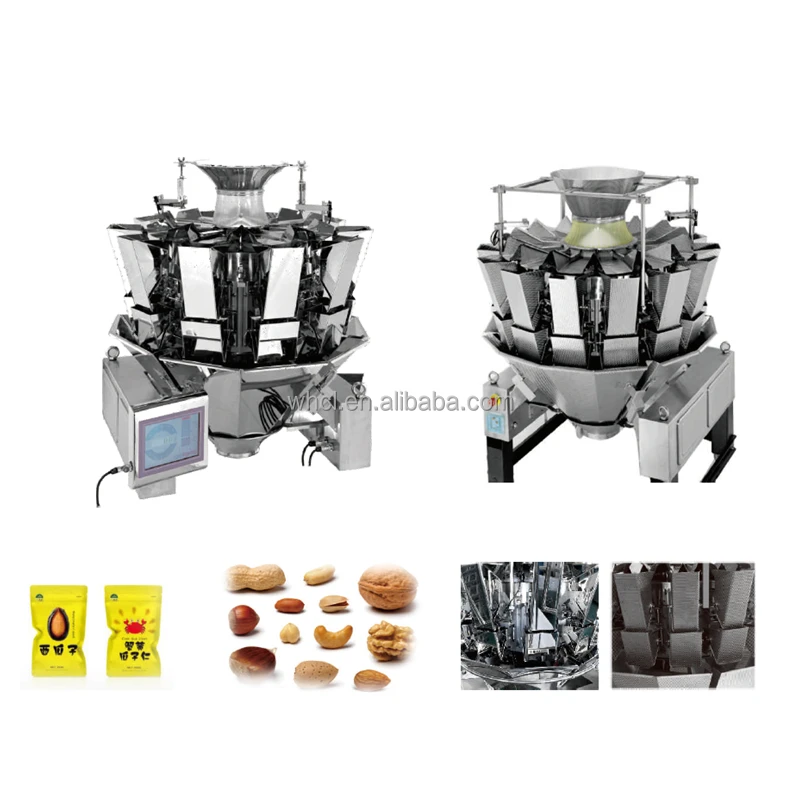 High Accuracy  Weigh Sensor Multi 2/4/10/14 Tea Heads Beans Sugar Granule Salt Weighing Linear Weigher