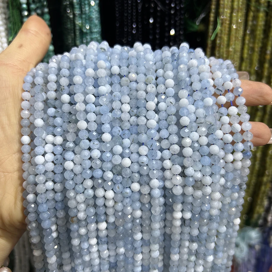 Custom Natural Stone Faceted Loose Beads Crystal Gemstone Amethyst Rose Quartz Lapis Red Agate Loose Beads for Jewelry Making