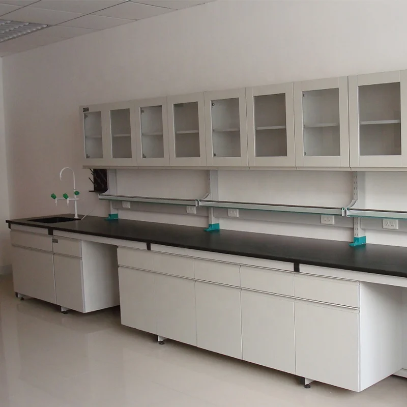 Lab Furniture Metal Laboratory Workbench and Medical Cabinet Fume Hood Reagent Rack
