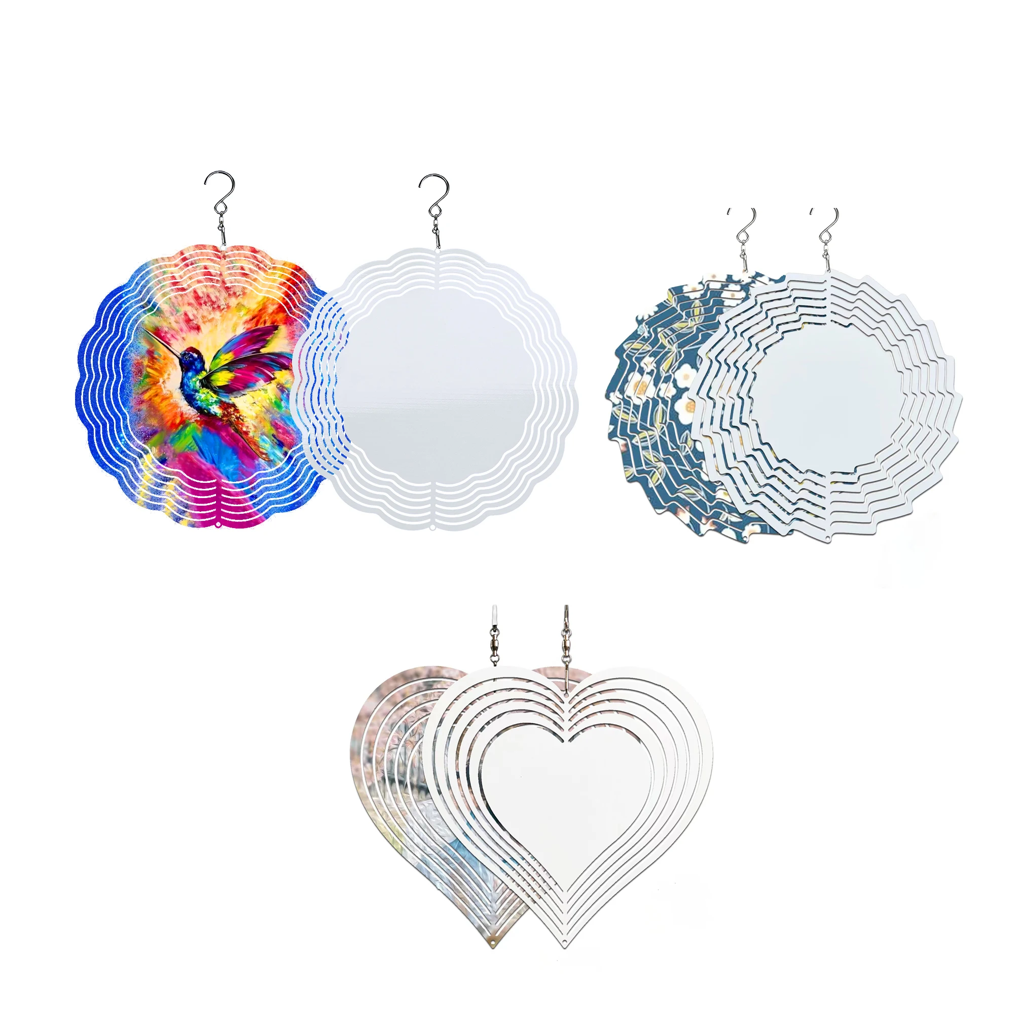 10 inch 8 inch 3 different styles sublimation wind spinners Cheap price original factory outlet