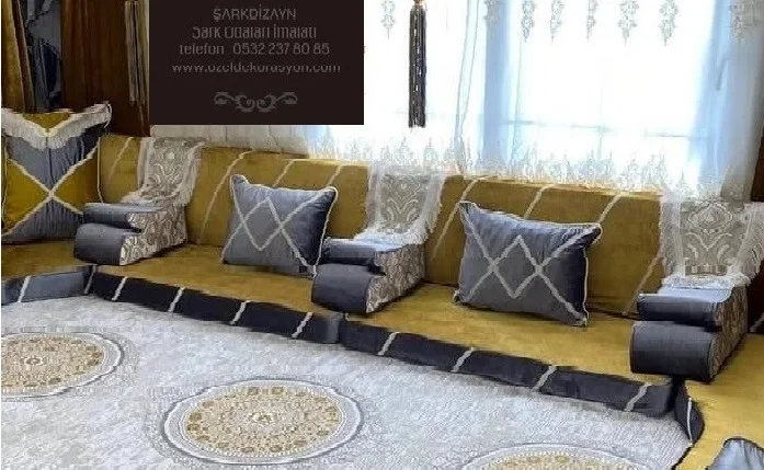 Oriental Floor Seating   Ethnic Sofa  Arabic Majlis Sofa   Ottoman Style Sofa   Arabic Jalsa Set  Luxury Oriental Floor Seating