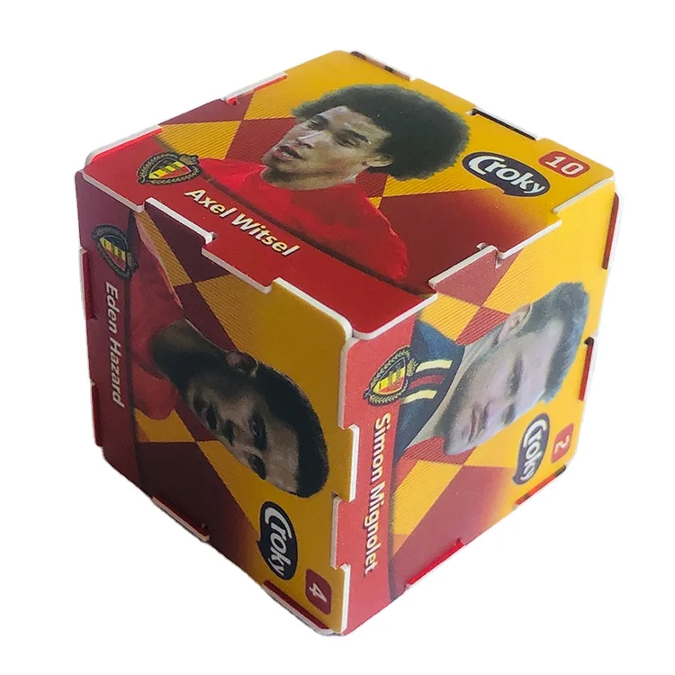 Factory direct plastic pp puzzle 3d cubic pp puzzle football puzzle card