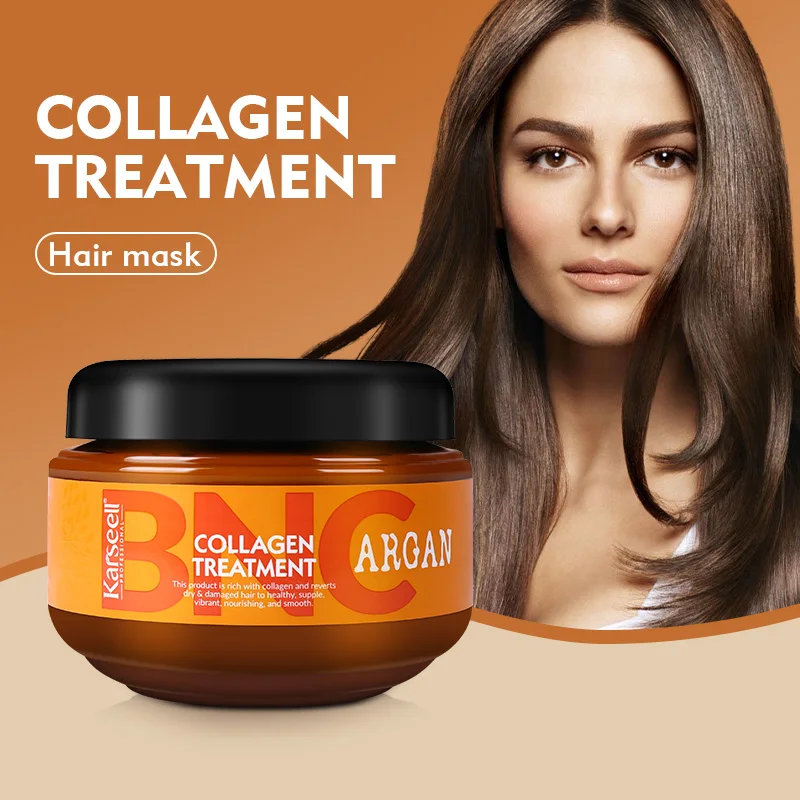 Custom Manufacturer 500ML Keratin Collagen Hair Mask Smooth Repair Treatment for Salon Hair Care