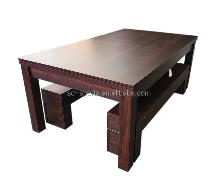 Practical Classical 2In 1 Solid Wood Frame Pool Table Dining Table And Chair Combo For Sale China