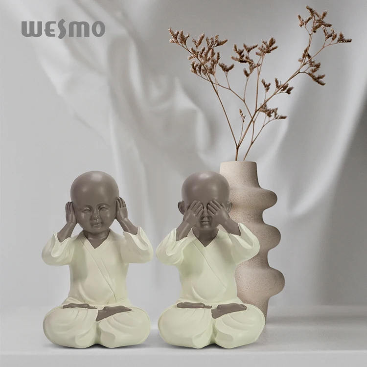 Chinese Resin figure sculpture little monk living room furniture decoration desktop home decorative for home