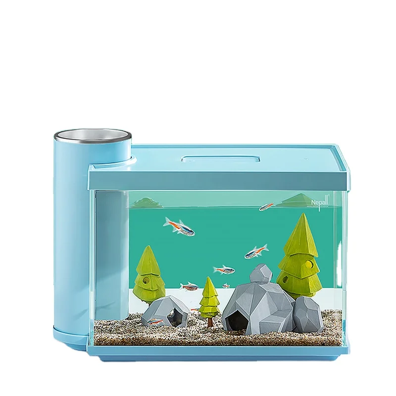 Аквариум Yee аквариум для водорослей настольный маленький экологичный стеклянный
