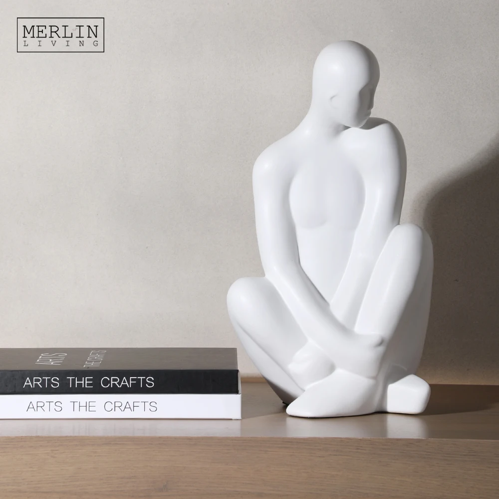 Merlin Living Home Decor Figure Desktop Ceramic Decoration For Hotel Decoration Chaozhou Ceramic Wholesale Factory