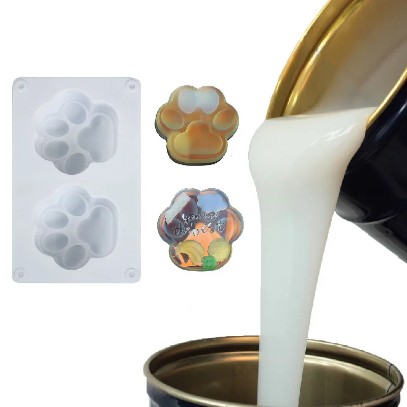 Силиконовое резиновое сырье полупрозрачное для украшения строительные формы силиконовый производитель барабан 20 кг регулируемый 3-15 дней 1:1