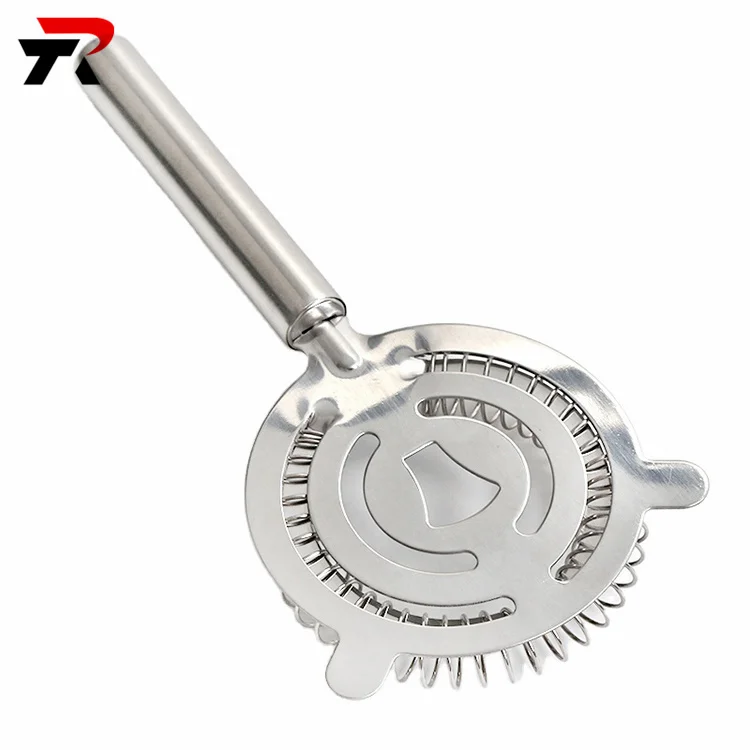 Cocktail Ice Strainer Stainless Steel Cocktail Strainer Gold Custom Fine Strainer Bar Tool Set