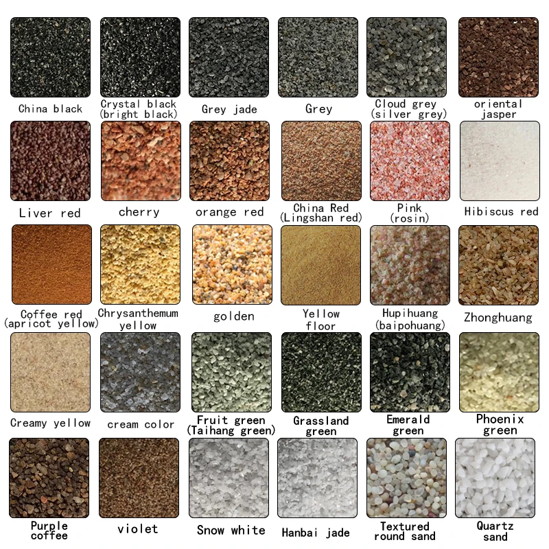 The Supplier Supplies 10-20 Mesh PC Permeable Brick Exterior Wall Coating With Natural Color Sand For Building