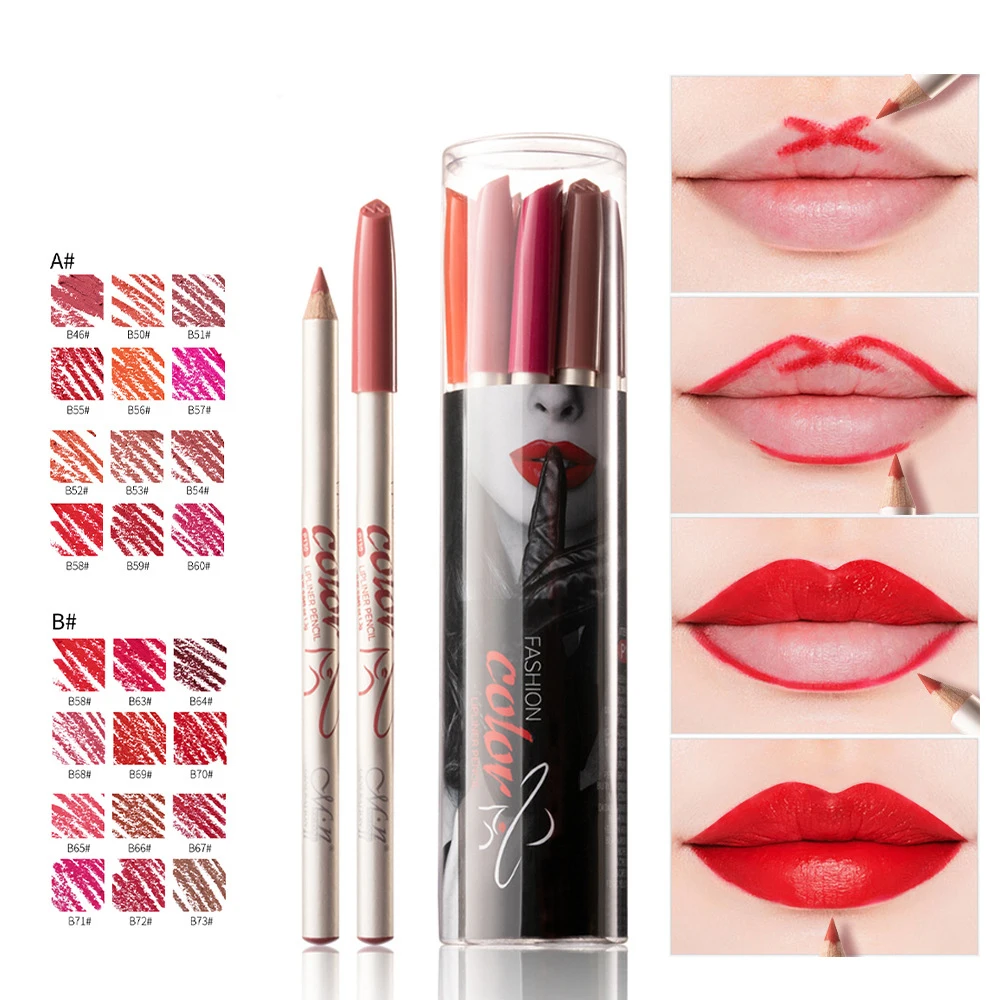 Private Label High Quality Cosmetic Long Lasting Lip Liner Best Selling Waterproof Lip Liner Pencil