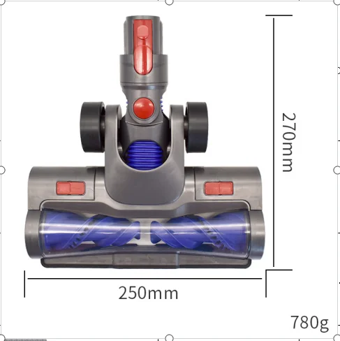 Floor Brush Attachment for Dyn V7 V8 V10 V11 V15 Vacuum Cleaners with LED Headlights Replacement Parts