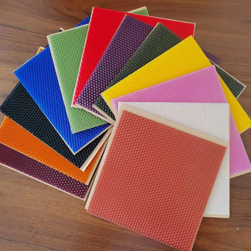 customized different colored beeswas sheets DIY hand rolled beeswax candle