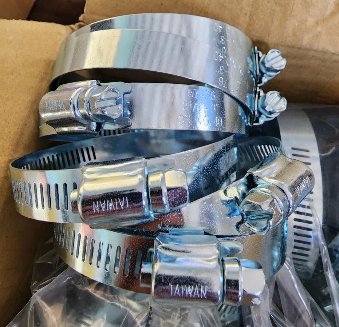 High End General Industry American Type Galvanized Steel Screw And Band Hose Clamp Made In Taiwan