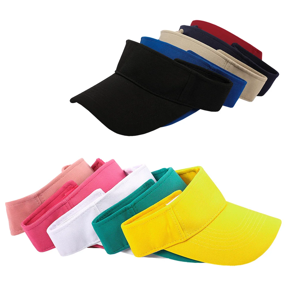 
2020 Summer Customizable Logo Baseball Cap Adjustable Sports Cap, Wholesale Beach Visor Hat, Cheap Plain Colors Sun Visor Cap 