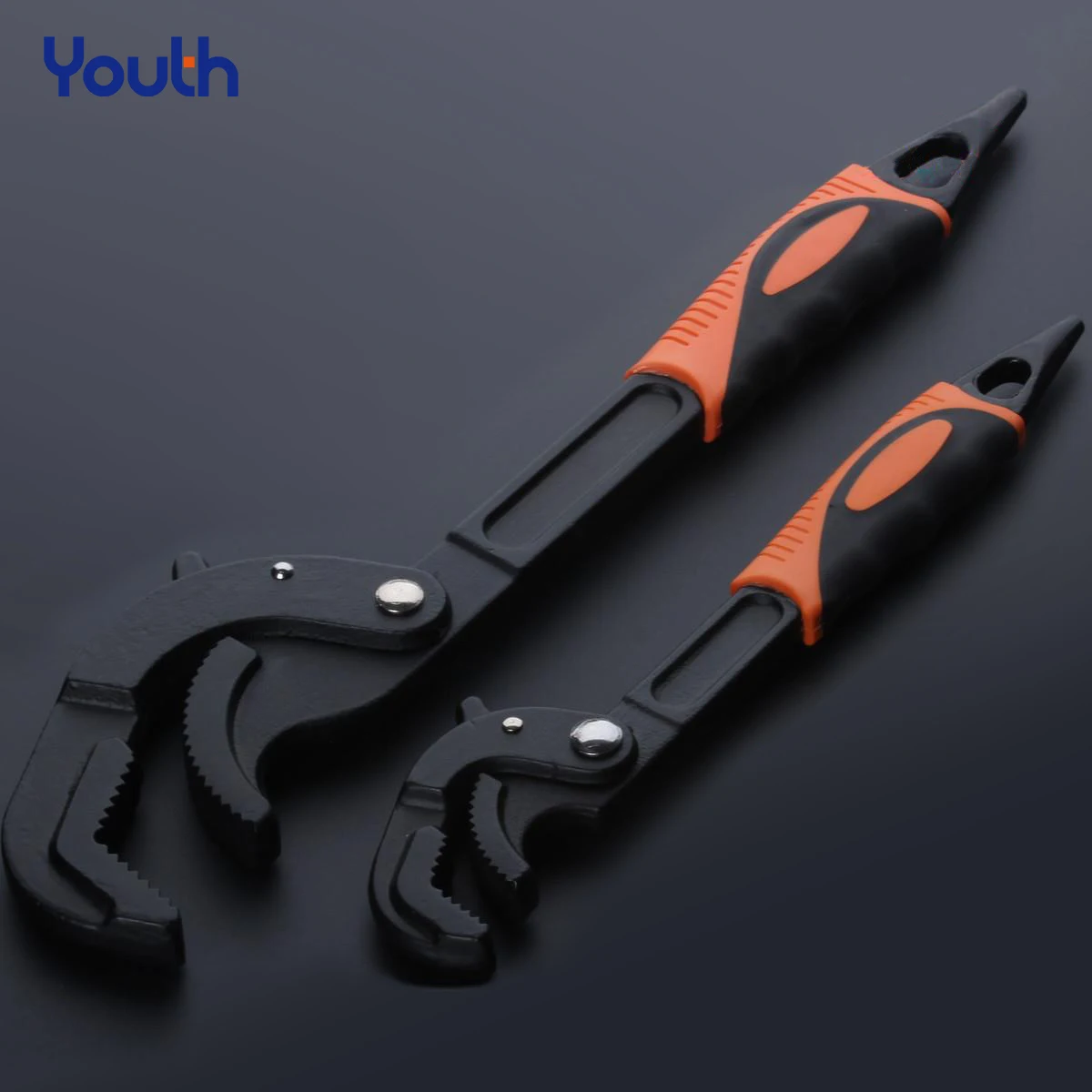 YOUTH Universal Key Pipe Wrench Open End Spanner Set High-carbon Steel Snap N Grip Tool Plumber Multi Hand Tool