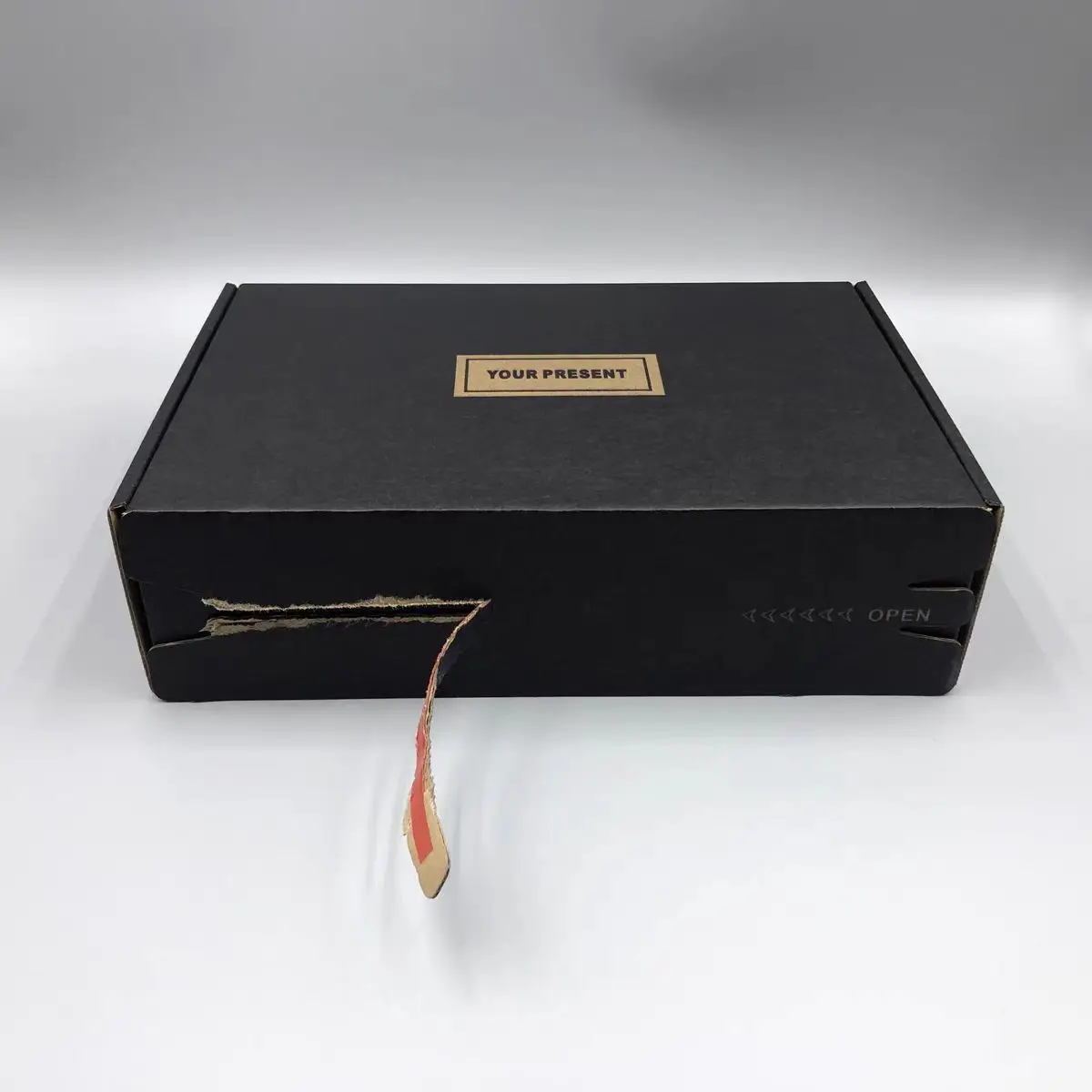 Black tear off design airplane box high-quality packaging box customized LOGO paper express box
