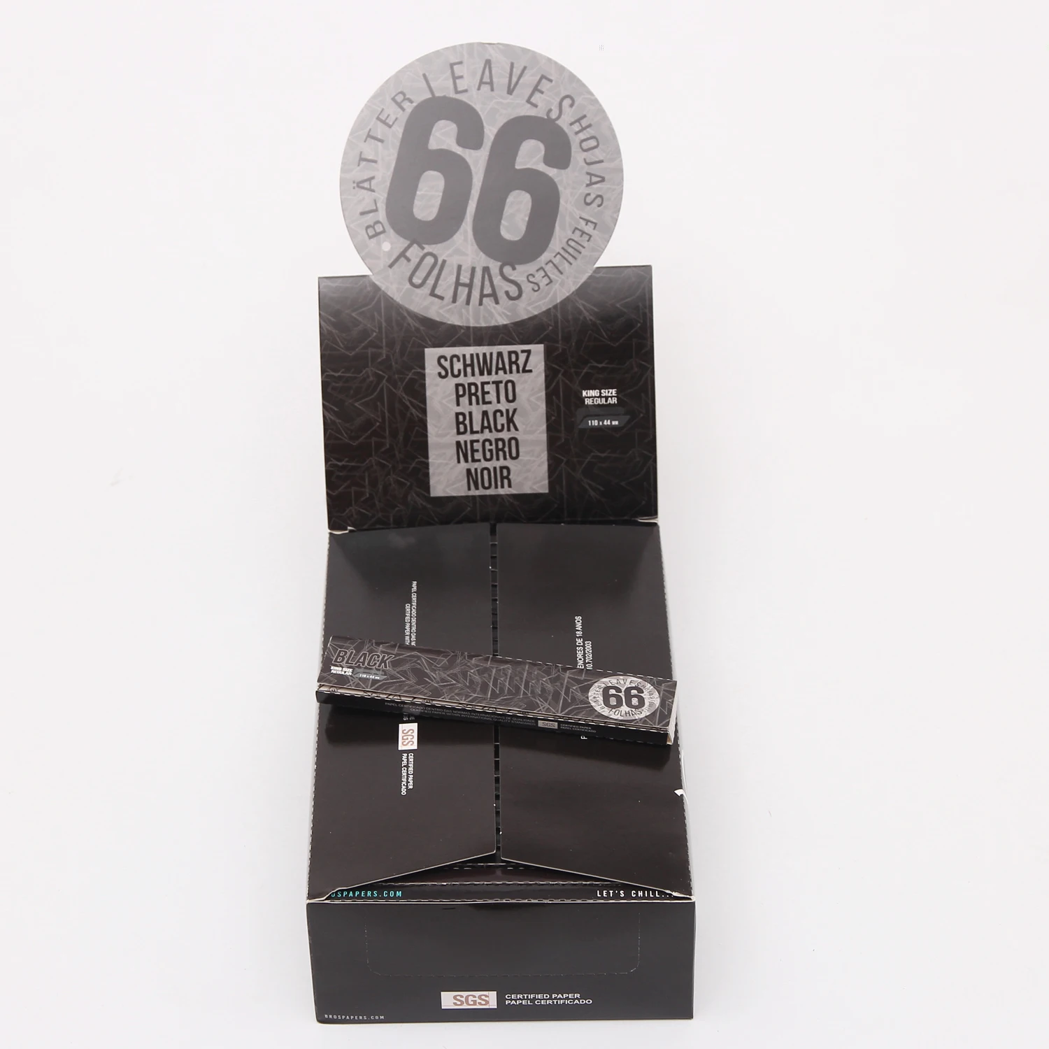 2022 66 black rolling paper smoking paper king size