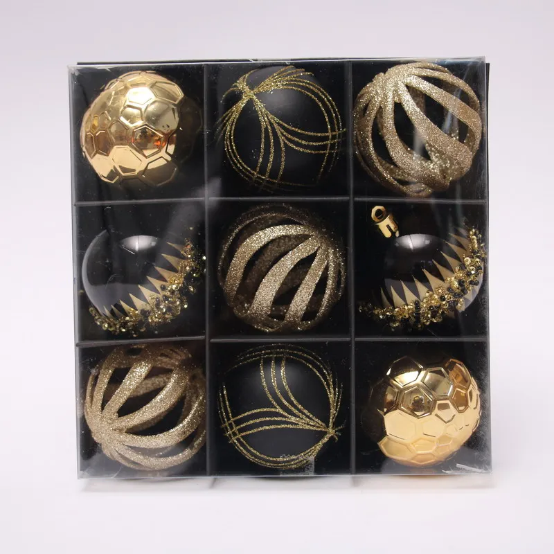 shatterproof Christmas ball 6cm 9pcs Plastic Material Christmas Ornaments Balls Party Decoration Hanging decoration