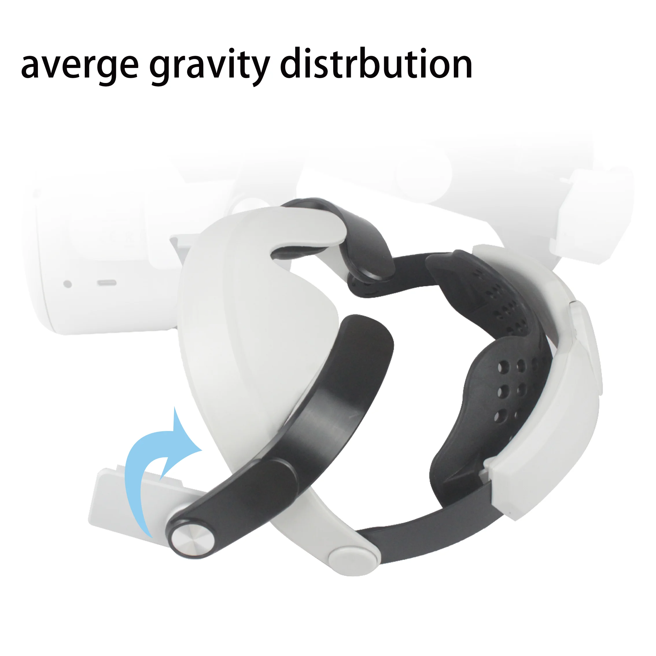 Adjustable, suitable for Oculus Quest 2 VR helmet head decompression Halo Elite strap; comfortable, breathable and removable