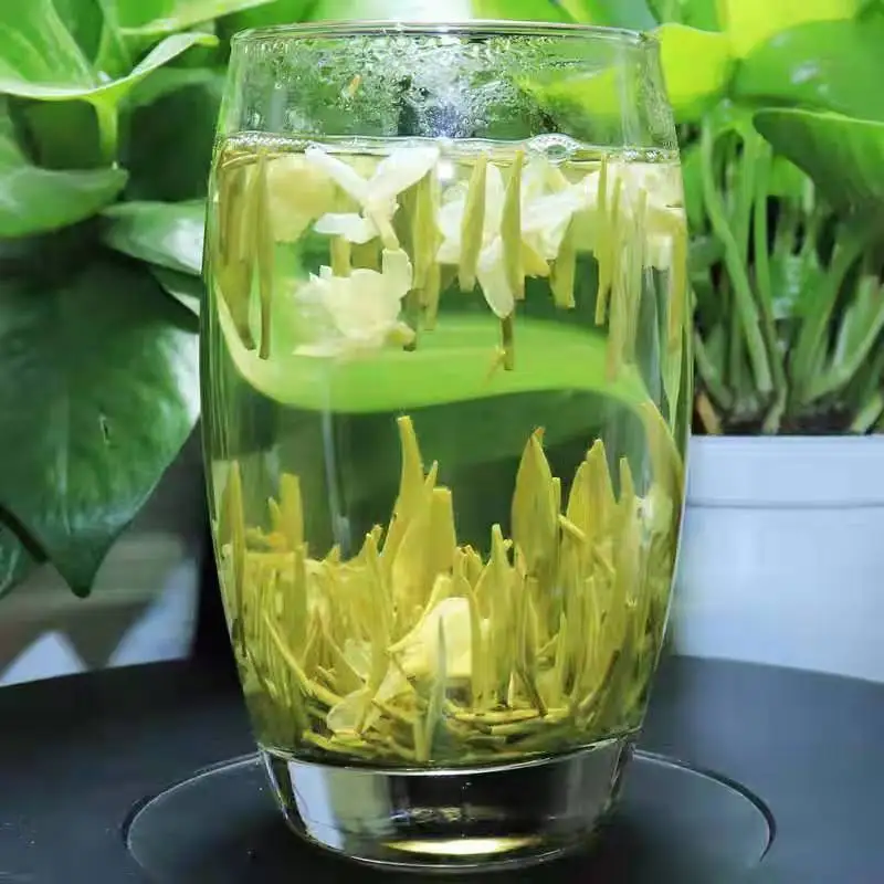 Free Sample Green China Jasmine Silver Needle Tip White Tea Pearl Jasmine Green Tea