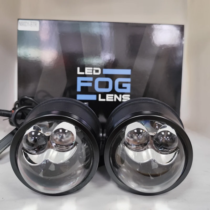 Universal CSP 12V Foglamp Bi Projector Lens 3000K/6000K/Tricolor 3Inch Led Fog Lights For Honda Toyota