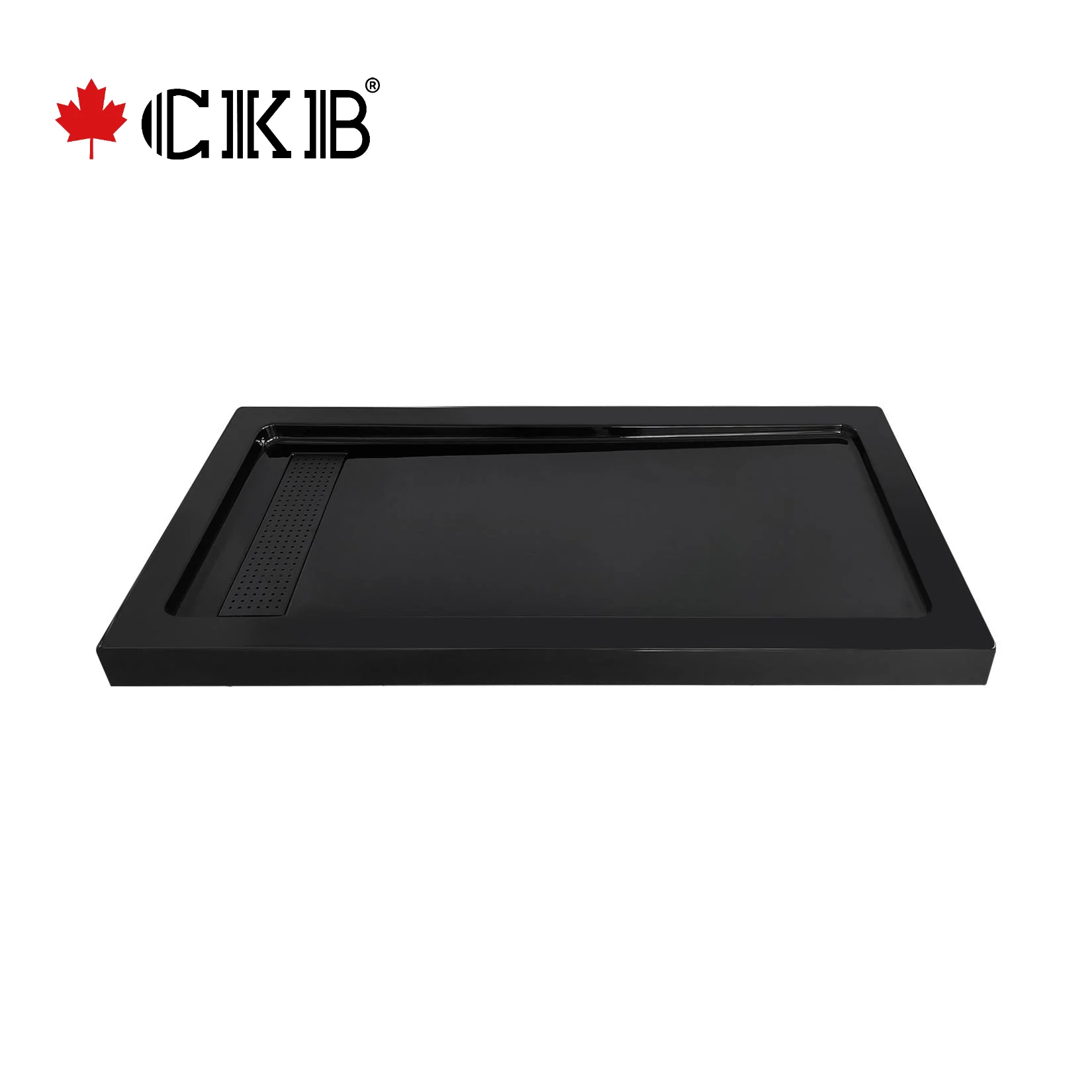 CKB Hotel Villas Apartment Stainless Steel Strain Cover White Rectangle Acrylic Bathroom Shower Base