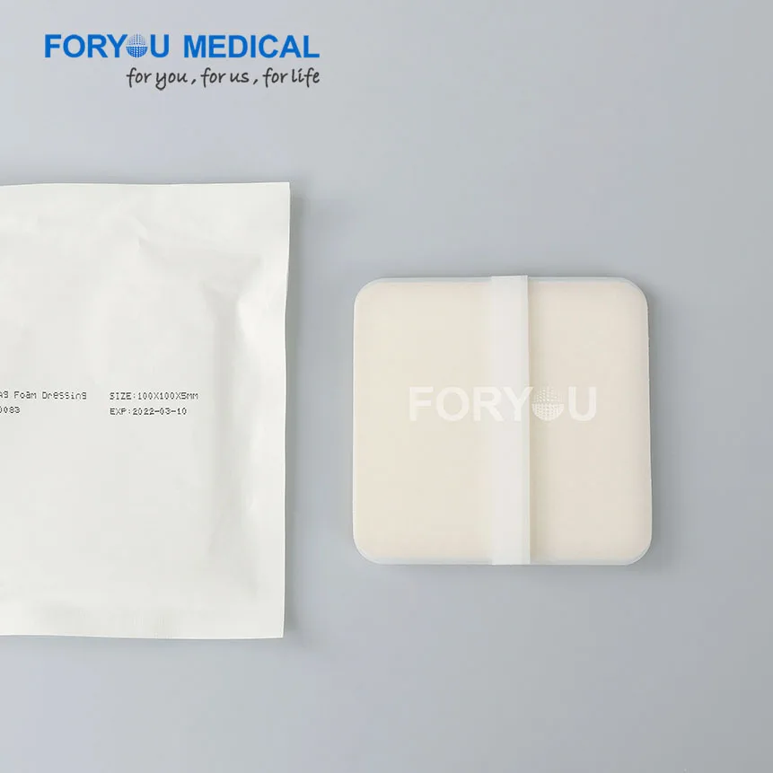 
Medical silicone Ag foam dressing for wound care 