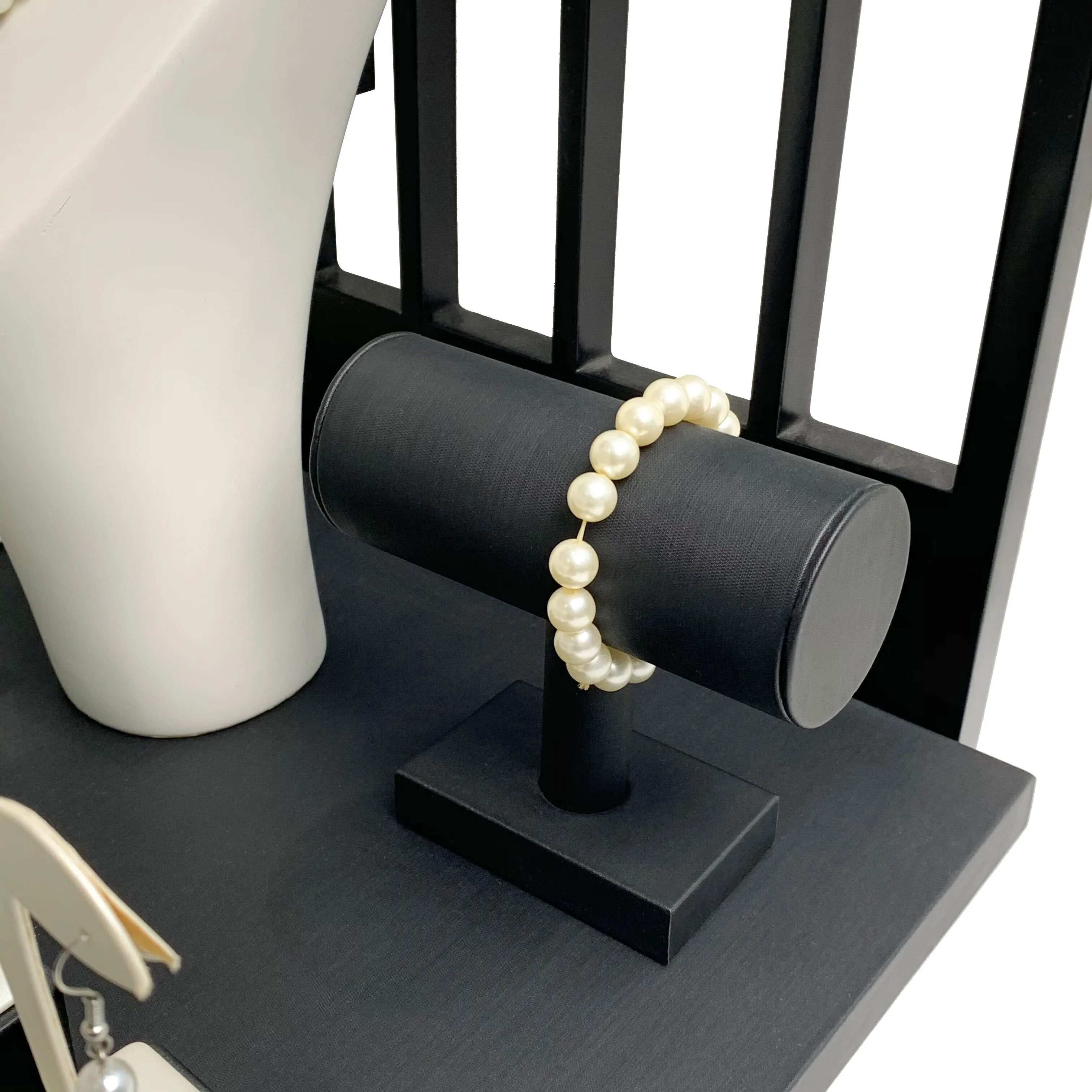 SESI Classic Vintage Window Jewelry Display Set For Earrings Ring Necklace Display Stand Set With Lacquer Painting